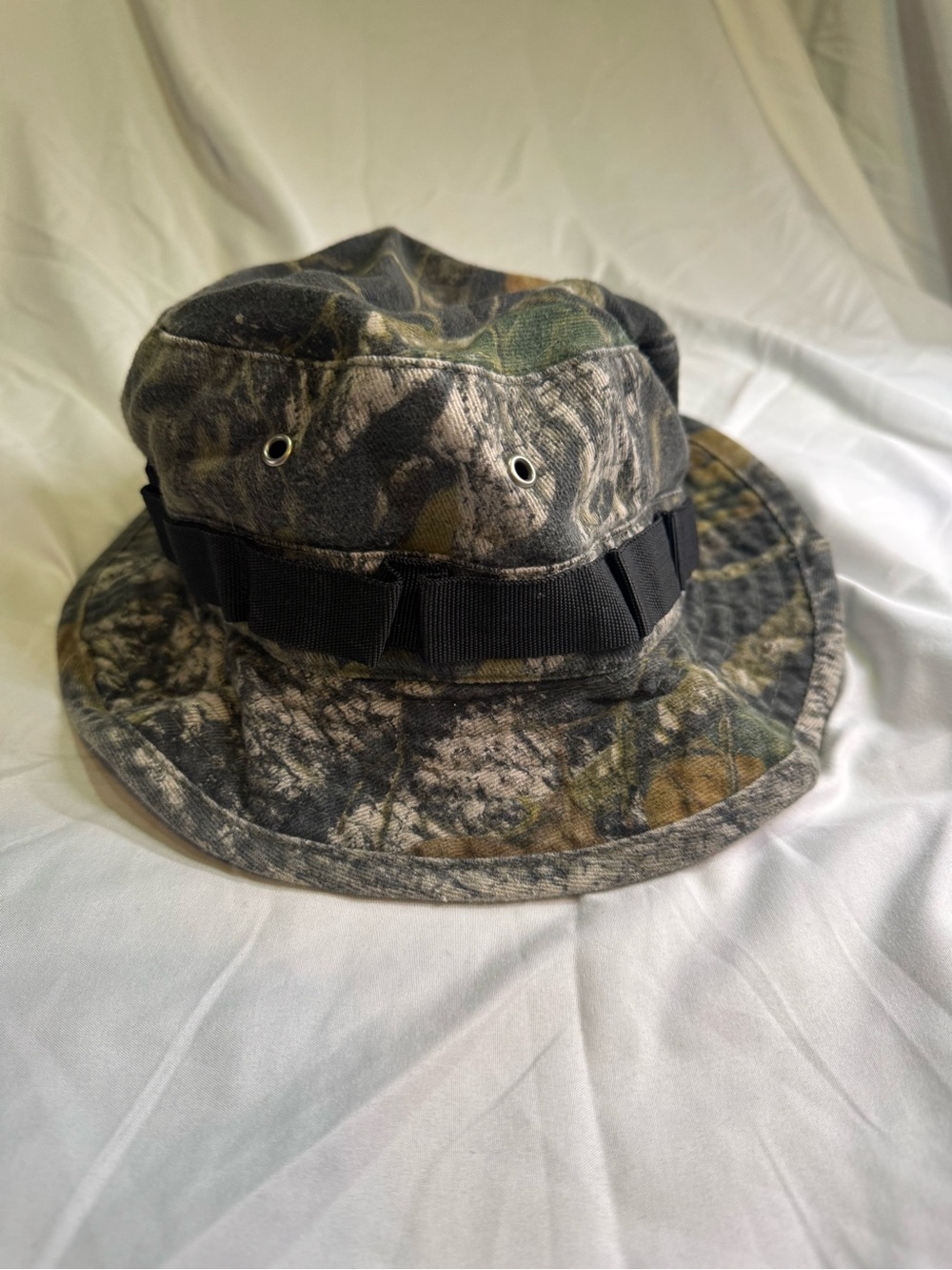 Exofficio Camo Boonie Hat with Black Webbing